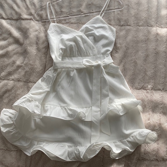 Pink Lily Dresses & Skirts - *NEW* Little White Ruffle Dress